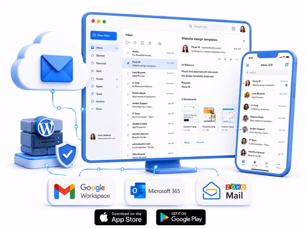 correo cloud wordpress